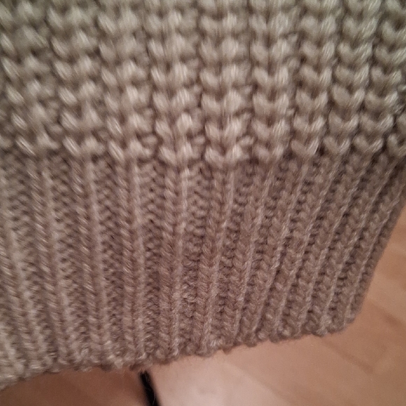 POL Oversized Open-Front Cream Ribbed Cardigan - Picture 8 of 12